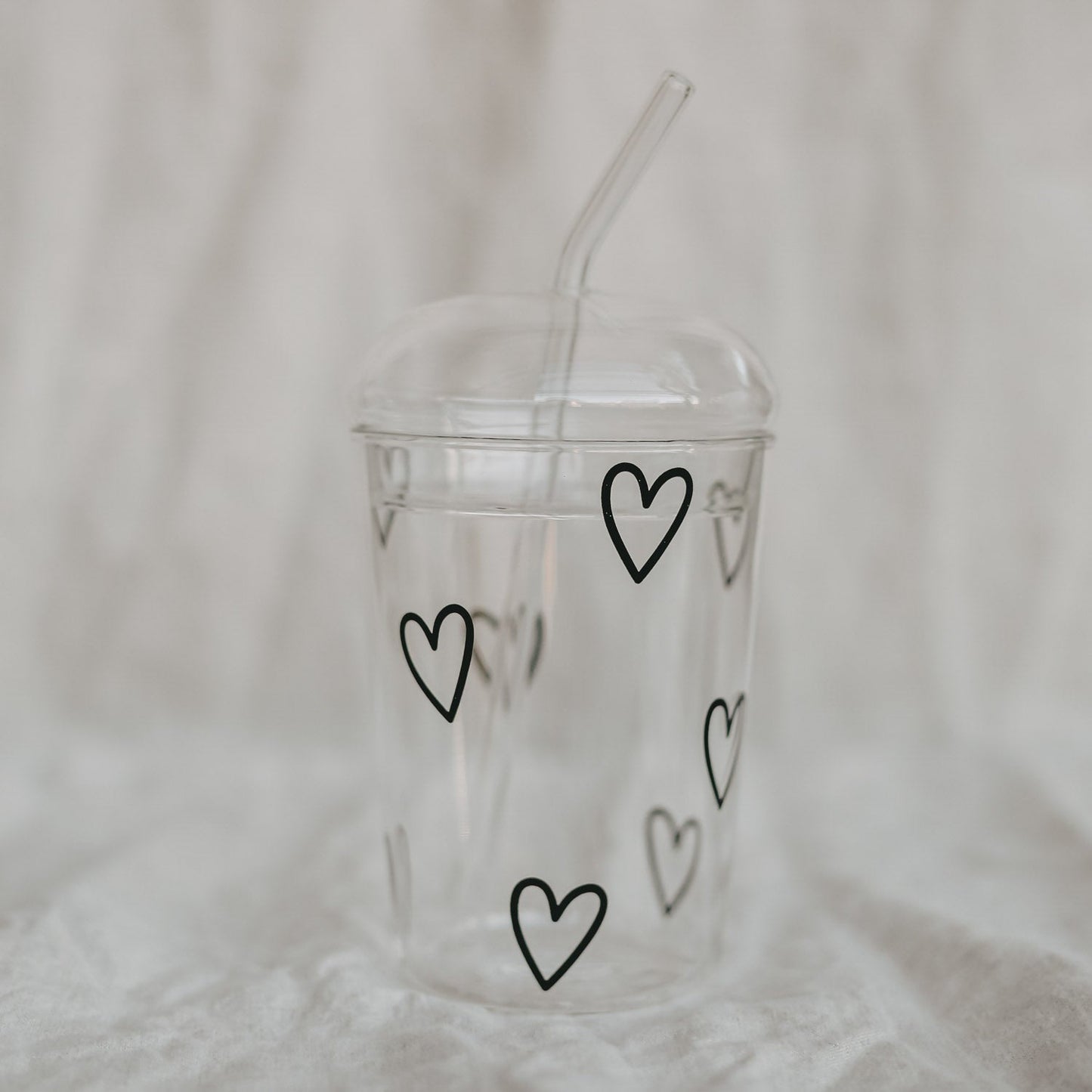 Rynx | Drinking Glass Hearts Black