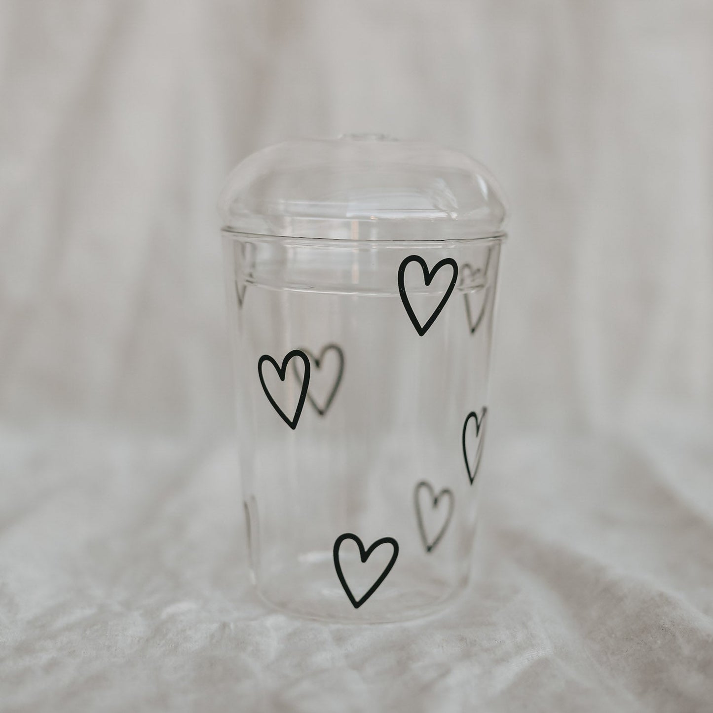 Rynx | Drinking Glass Hearts Black