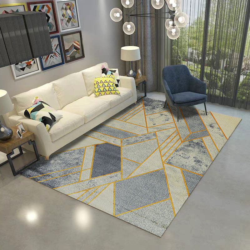 Rynx | Retro Multicolor Abstract Carpet Polypropylene Industrial Area Carpet Stain Resistant Non-Slip Pet Friendly Carpet for Guest Room