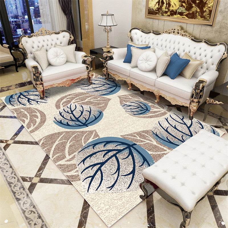 Rynx | Modern Botanical Rug Multi-Color Polypropylene Area Carpet Stain Resistant Anti-Slip Pet Friendly Rug for Room