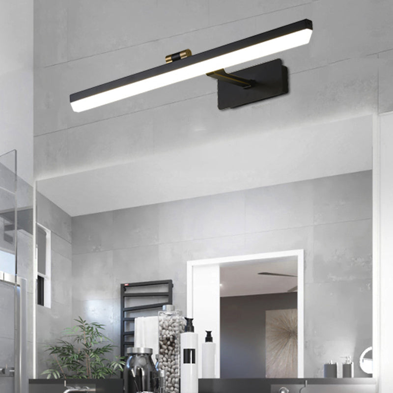 Rynx | Metal Black Wall Lamp Extended LED Traditional Wall Mounted Vanity Light, 17"/38"/22.5" Wide