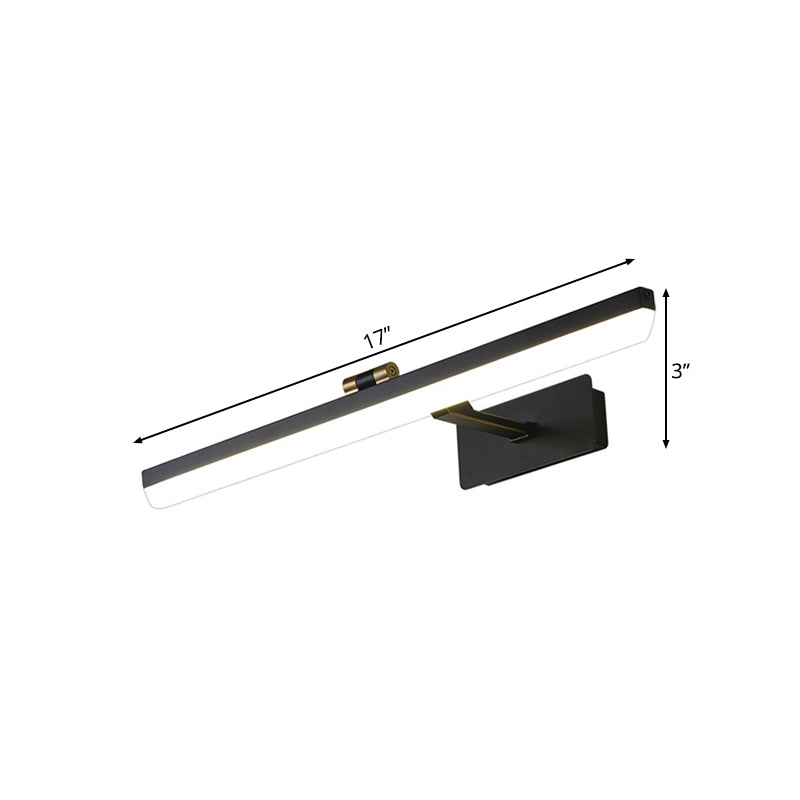 Rynx | Metal Black Wall Lamp Extended LED Traditional Wall Mounted Vanity Light, 17"/38"/22.5" Wide