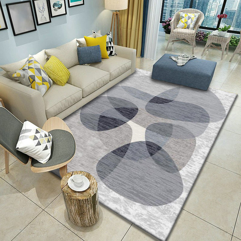 Rynx | Multicolor Home Decoration Rug Scandinavian Geometric Carpet Polyester Washable Anti-Slip Backing Stain Resistant Rug
