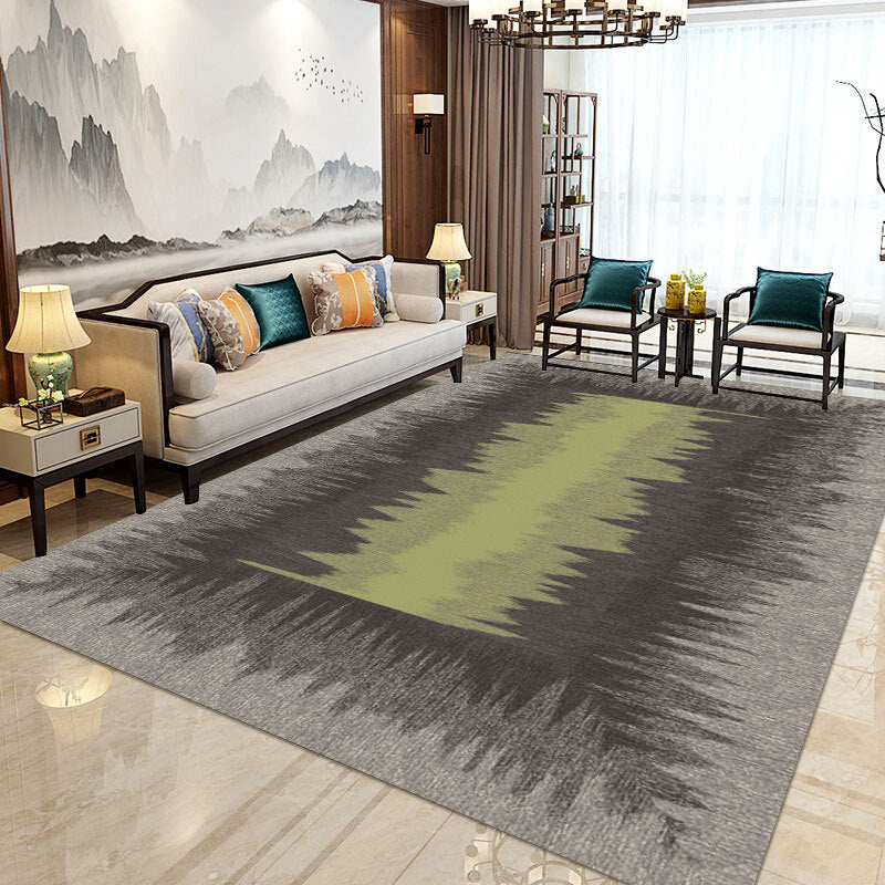 Rynx | Modern Home Decorative Rug Multi Colored Geometry Area Rug Polypropylene Washable Stain Resistant Non-Slip Backing Rug