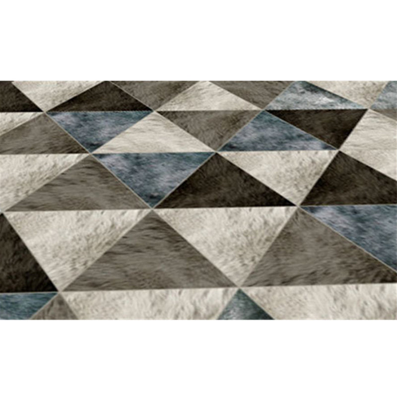 Rynx | Modern Home Decorative Rug Multi Colored Geometry Area Rug Polypropylene Washable Stain Resistant Non-Slip Backing Rug