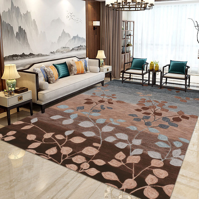 Rynx | Modern Home Decorative Rug Multi Colored Geometry Area Rug Polypropylene Washable Stain Resistant Non-Slip Backing Rug