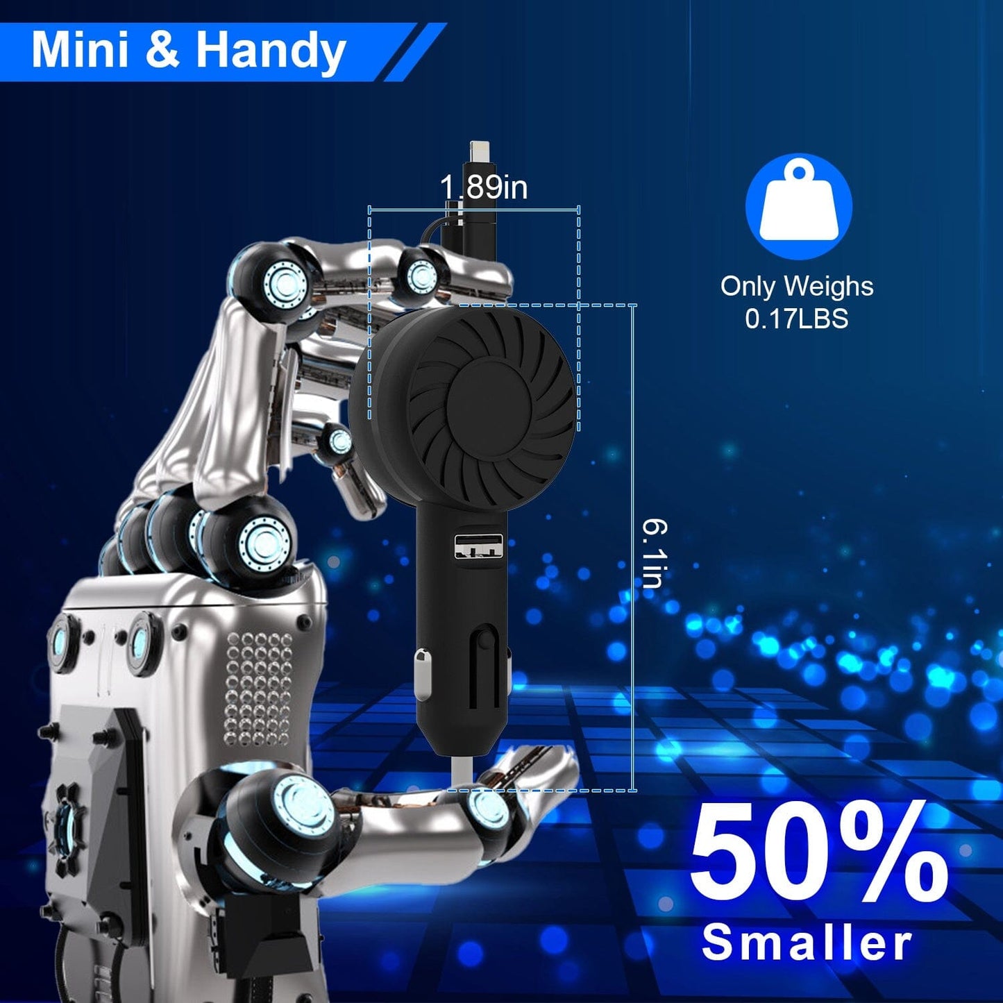 Rynx | 21W 3-in-1 Retractable Image Phone Charger