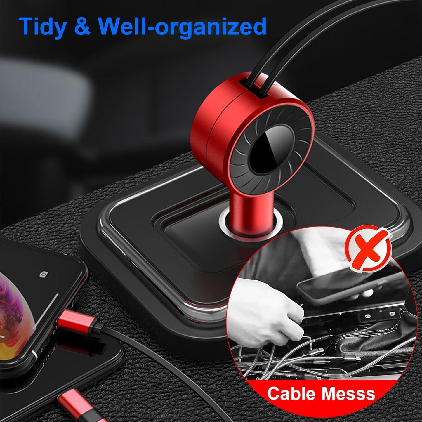 Rynx | 21W 3-in-1 Retractable Image Phone Charger