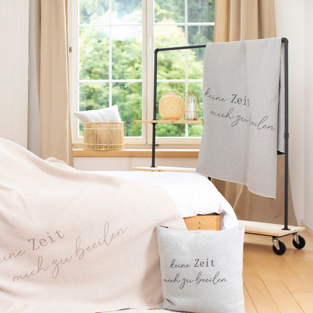 Rynx | Nordic Flannel Blanket No time to hurry Gray