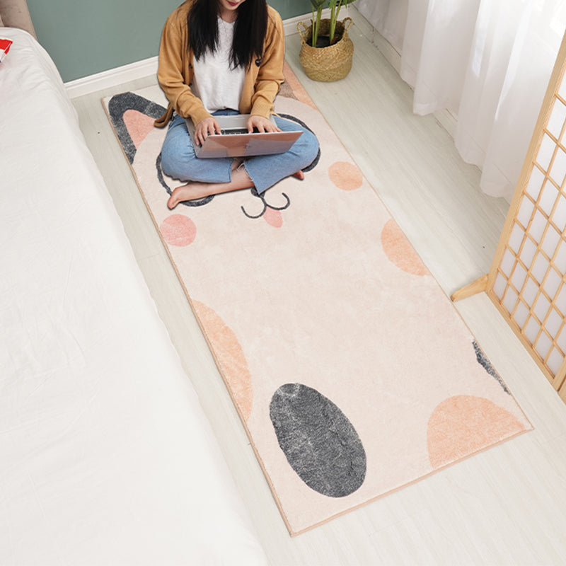Rynx | Designer Kids Room Carpet Multicolor Cartoon Animal Pattern Carpet Cotton Blend Non-Slip Back Area Rug