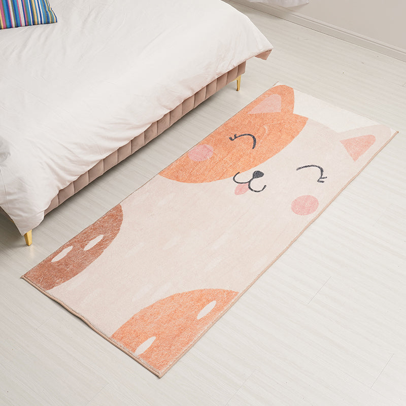 Rynx | Designer Kids Room Carpet Multicolor Cartoon Animal Pattern Carpet Cotton Blend Non-Slip Back Area Rug