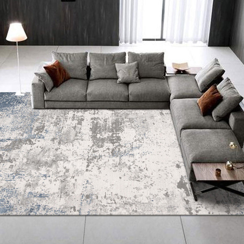 Rynx | Multicolored modern rug made of cotton blend with abstract print, Non-slip backing, machine washable indoor rug for the home