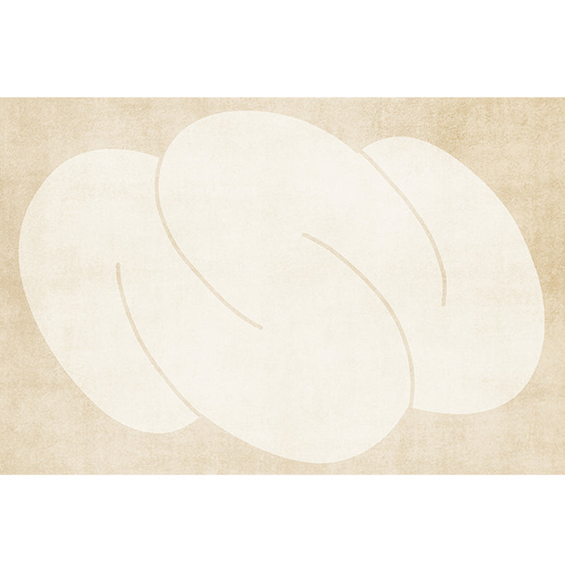 Rynx | Modern Home Decor Rug Beige Abstract Printed Area Rug Cotton Blend Non-Slip Machine Washable Rug