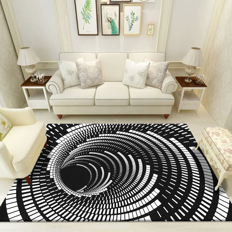 Rynx | Multicolored unique rug polyester 3D checkerboard area rug easy care pet-friendly indoor rug for living room