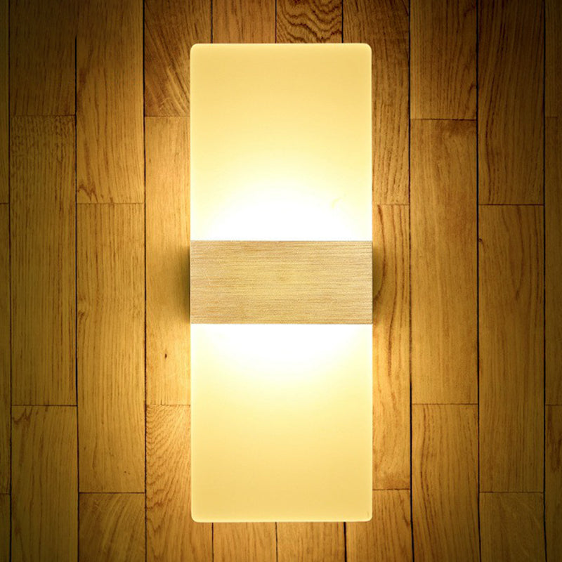Rynx | Acrylic Geometric Wall Scone Lamp Modern Style LED Wall Lighting Fixture for Bed Sides
