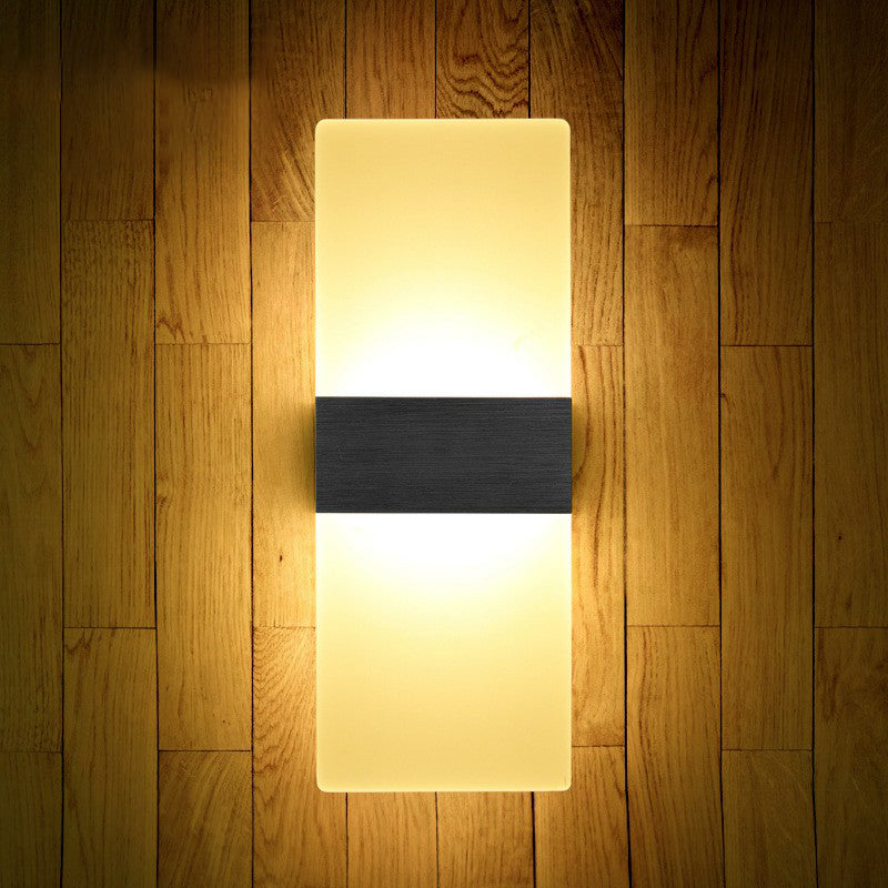 Rynx | Acrylic Geometric Wall Scone Lamp Modern Style LED Wall Lighting Fixture for Bed Sides