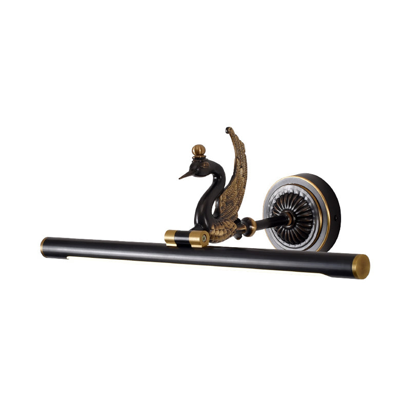 Rynx | Traditional linear wall lamp metal LED 14"/18"/23" wide brass/black bathroom sink lighting
