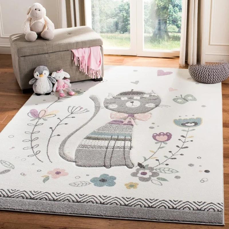 Rynx | New children's carpet Multi-colored Cartoon Indoor carpet Synthetic Non-slip Stain-resistant Washable carpet