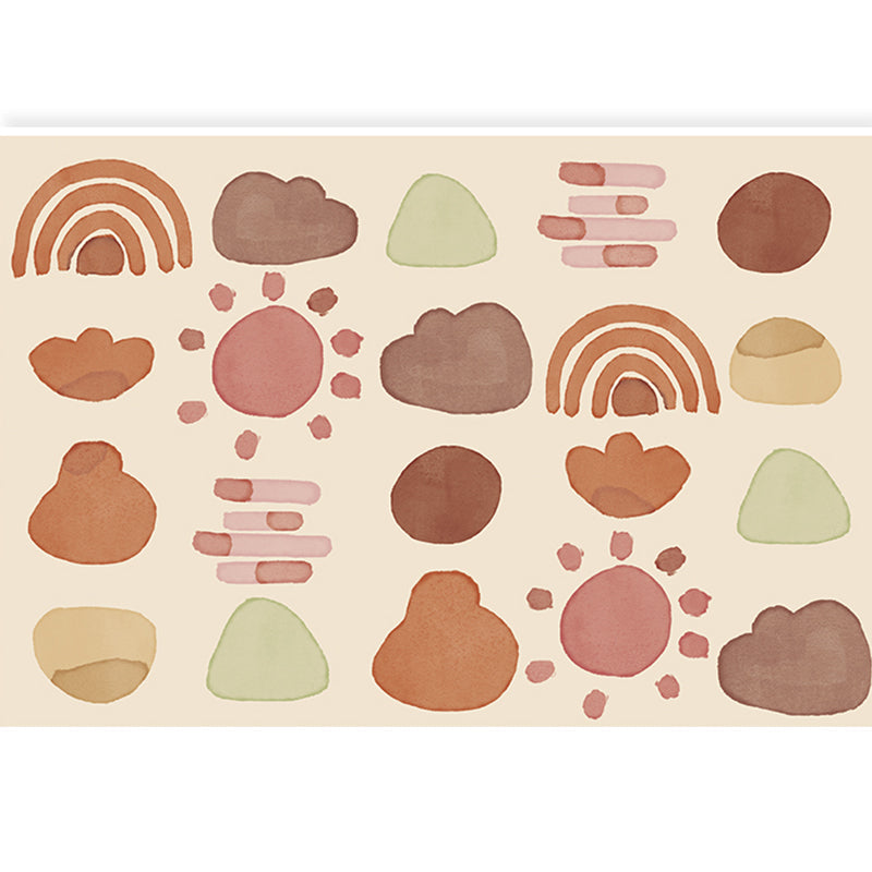 Rynx | Lovelij Kids Room Rug Multi Color Cartoon Pattern Rug Polyester Non-Slip Stain Resistant Rug