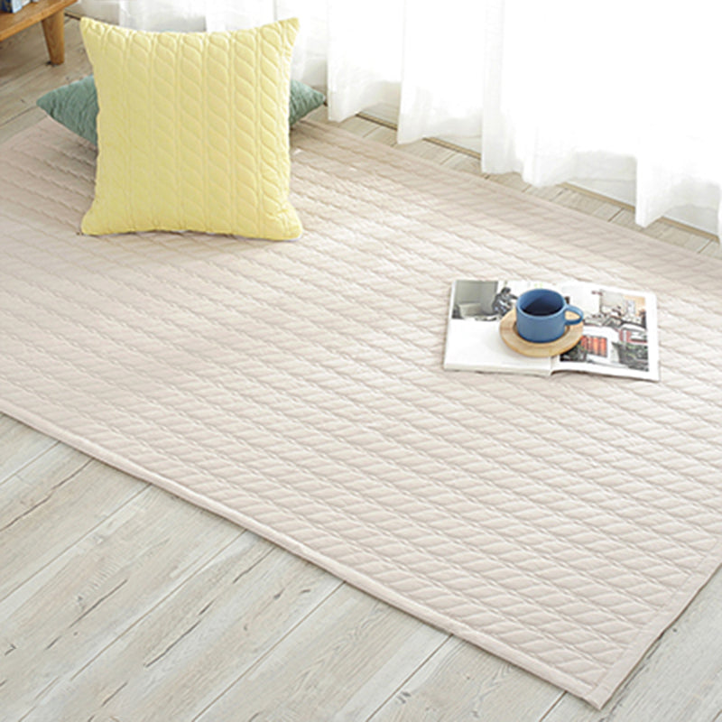 Rynx | Multi Color Simple Rug Cotton Striped Area Carpet Non-Slip Backing Machine Washable Rug for Bedroom