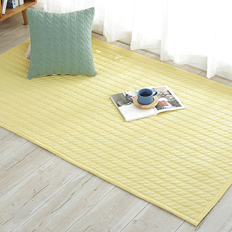 Rynx | Multi Color Simple Rug Cotton Striped Area Carpet Non-Slip Backing Machine Washable Rug for Bedroom