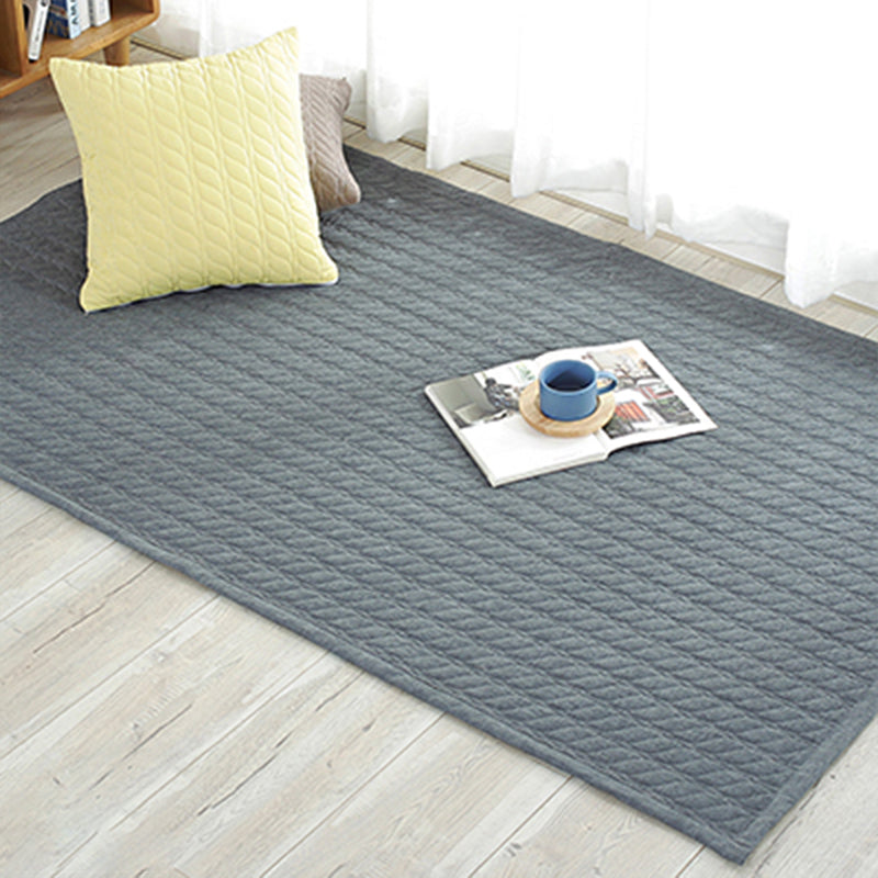Rynx | Multi Color Simple Rug Cotton Striped Area Carpet Non-Slip Backing Machine Washable Rug for Bedroom