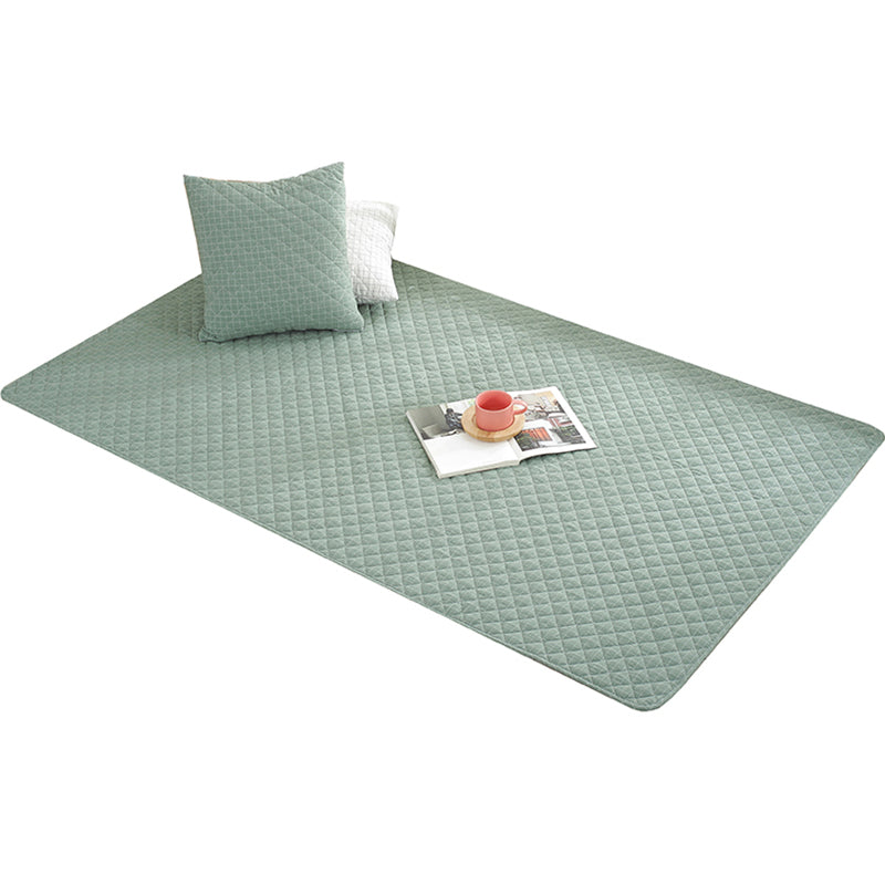 Rynx | Multi Color Simple Rug Cotton Striped Area Carpet Non-Slip Backing Machine Washable Rug for Bedroom