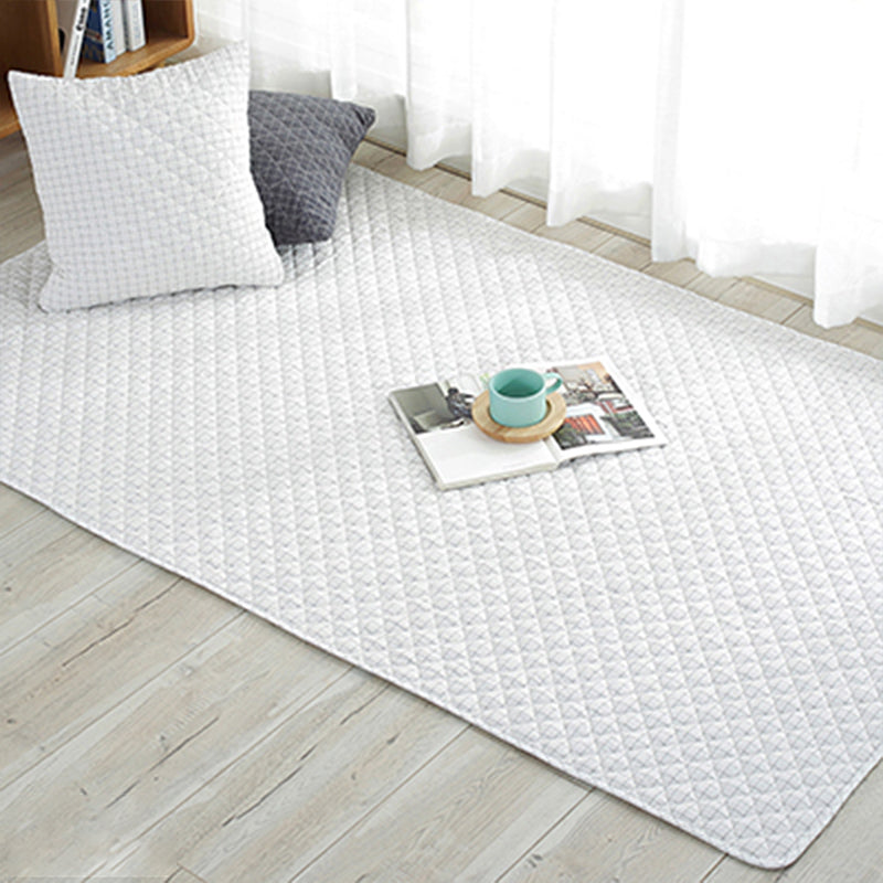 Rynx | Multi Color Simple Rug Cotton Striped Area Carpet Non-Slip Backing Machine Washable Rug for Bedroom