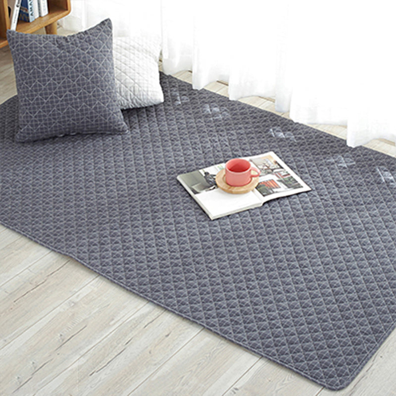 Rynx | Multi Color Simple Rug Cotton Striped Area Carpet Non-Slip Backing Machine Washable Rug for Bedroom