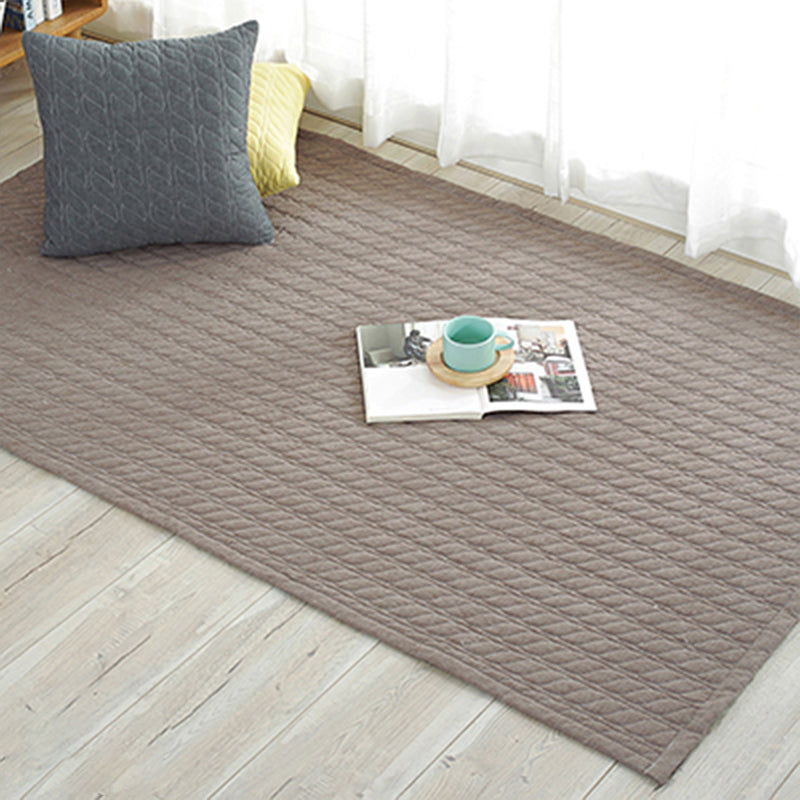 Rynx | Multi Color Simple Rug Cotton Striped Area Carpet Non-Slip Backing Machine Washable Rug for Bedroom
