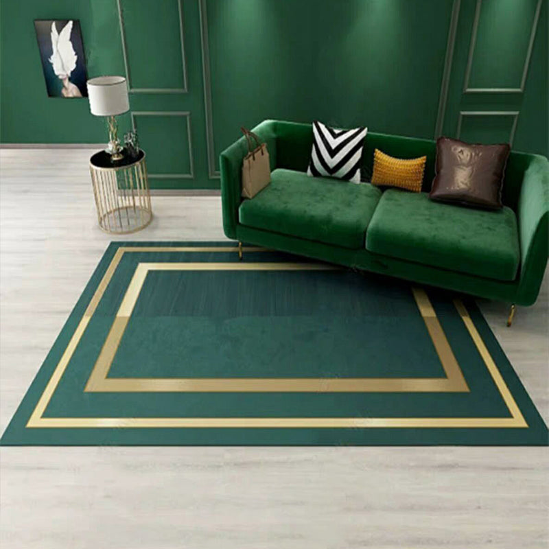 Rynx | Luxury Living Room Rug Multicolor Geometric Pattern Rug Polyester Non-Slip Machine Washable Rug