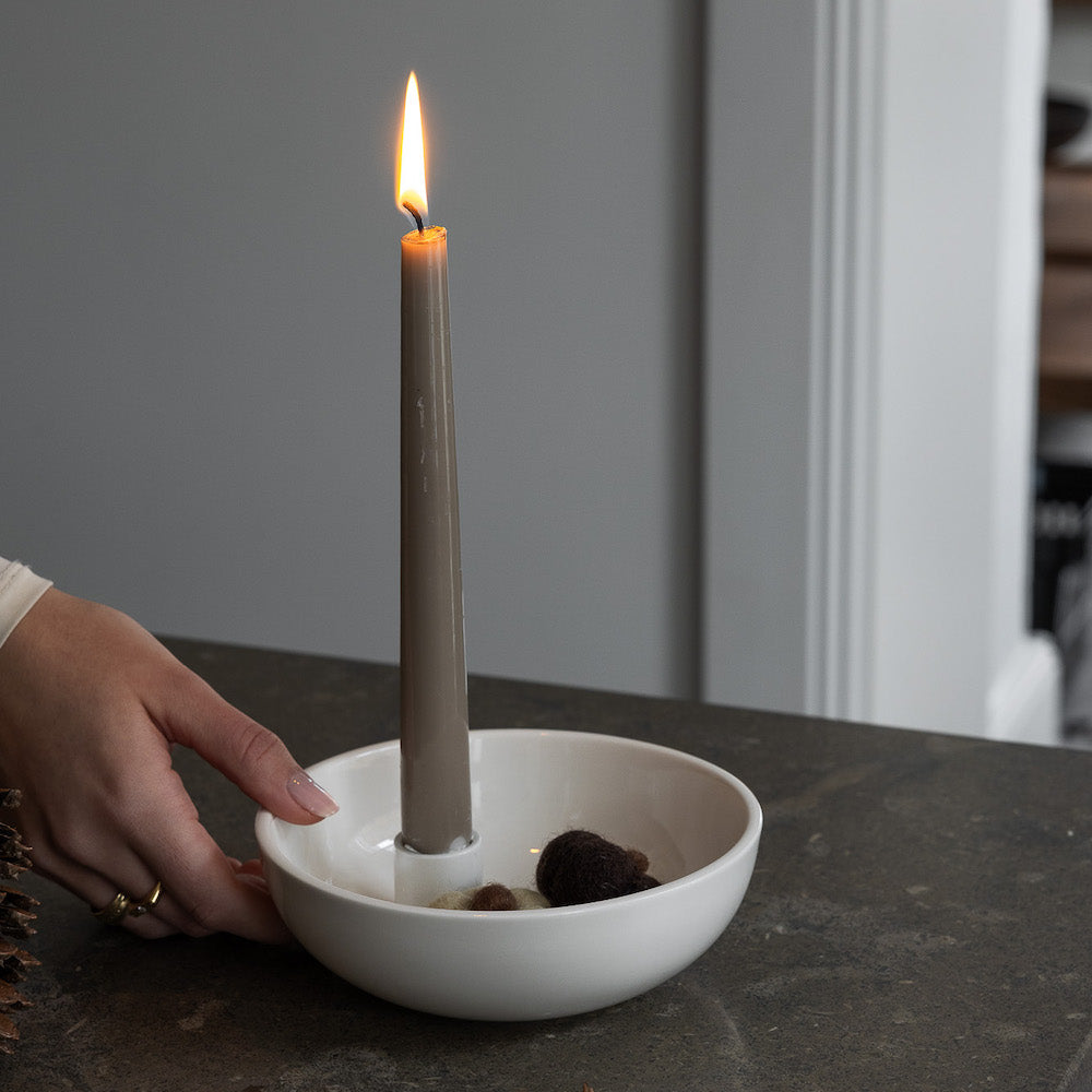 Rynx | Candle holder glossy white S