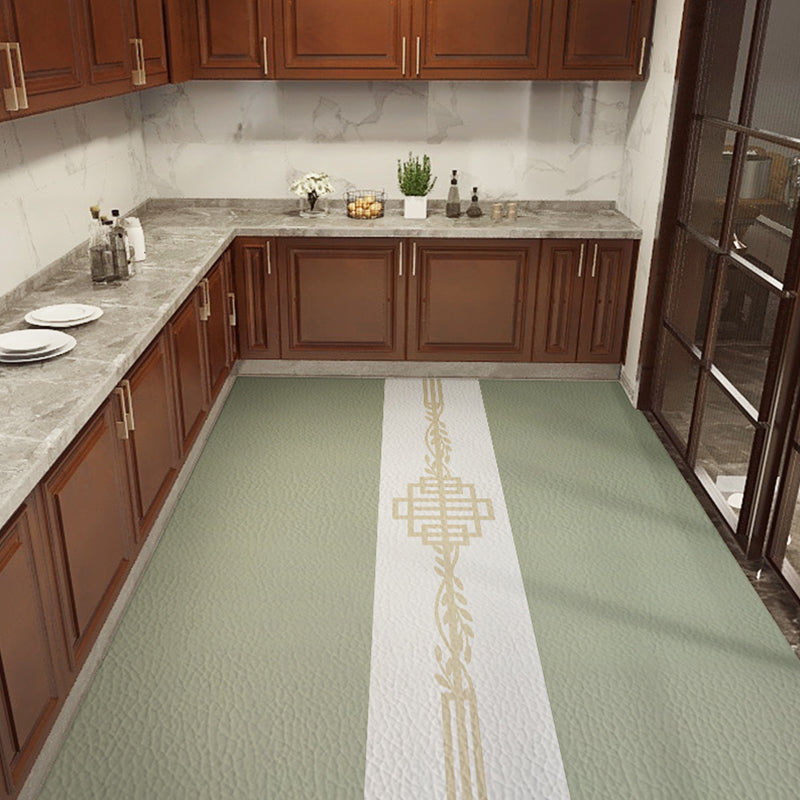 Rynx | Classical Printed Rug Multi Color Oriental Rug PU Leather Stain Resistant Easy Care Anti-Slip Rug for Kitchen