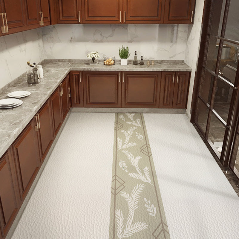 Rynx | Classical Printed Rug Multi Color Oriental Rug PU Leather Stain Resistant Easy Care Anti-Slip Rug for Kitchen