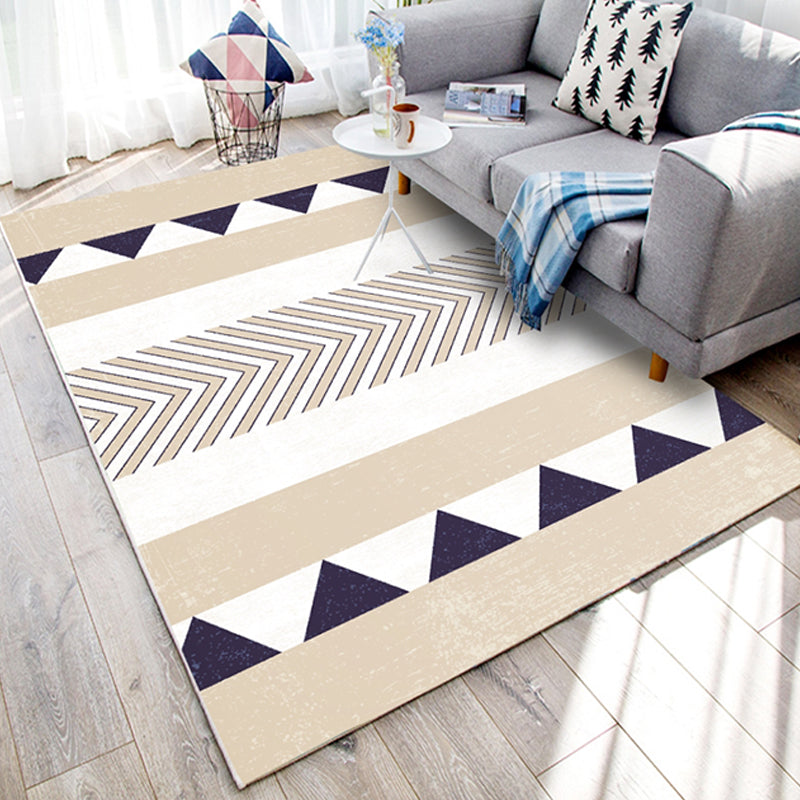 Rynx | Southwest Tribal Print Rug Multicolor Polypropylene Rug Non-Slip Pet Friendly Washable Rug for the Living Room