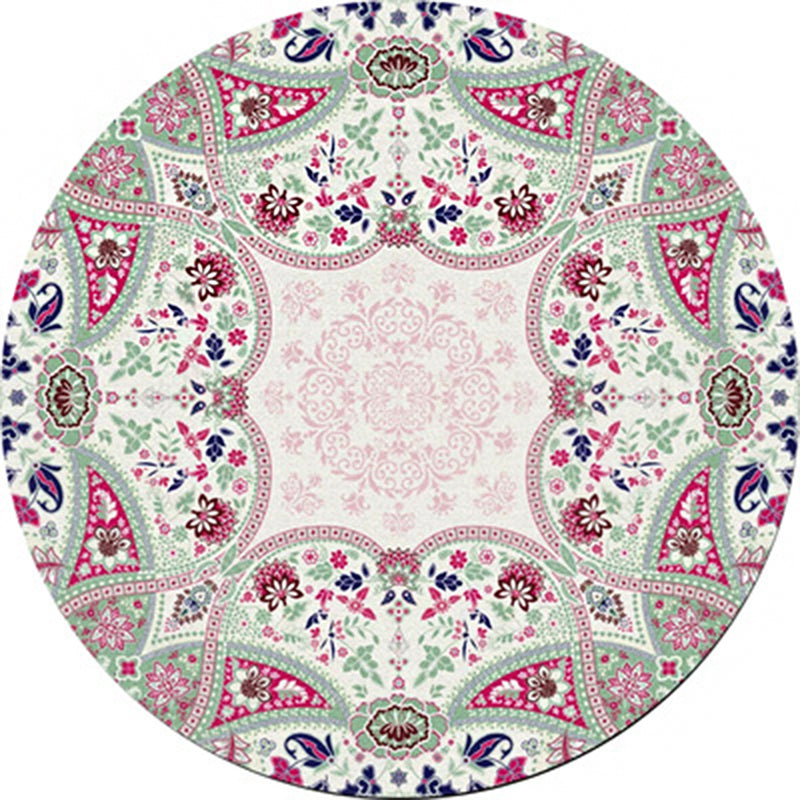 Rynx | Multicolored Antique Carpet Synthetic Geometric Carpet Non-Slip Back Pet-Friendly Indoor Carpet for Hall