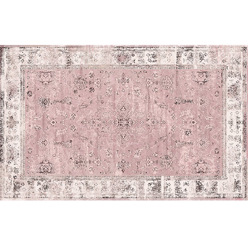 Rynx | Retro geometric pattern carpet multicolored synthetic area carpet non-slip pet-friendly washable carpet for room