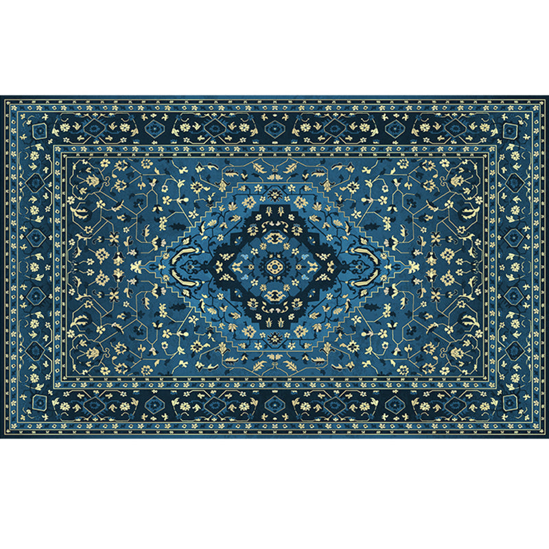 Rynx | Retro geometric pattern carpet multicolored synthetic area carpet non-slip pet-friendly washable carpet for room