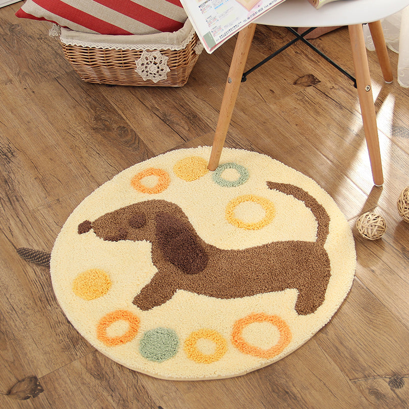 Rynx | Soothing Bedroom Carpet Multicolored Cartoon Printed Rug Polypropylene Easy Care Machine Washable Indoor Rug