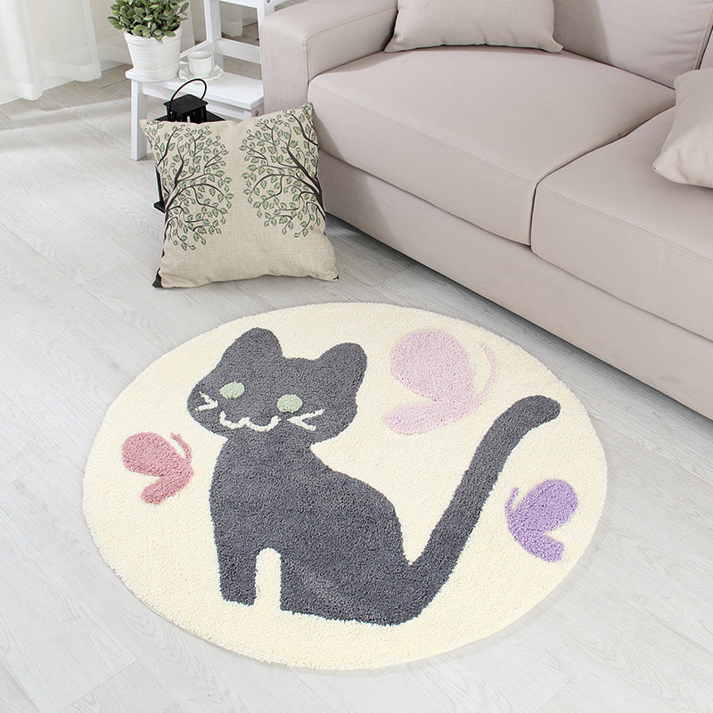 Rynx | Soothing Bedroom Carpet Multicolored Cartoon Printed Rug Polypropylene Easy Care Machine Washable Indoor Rug