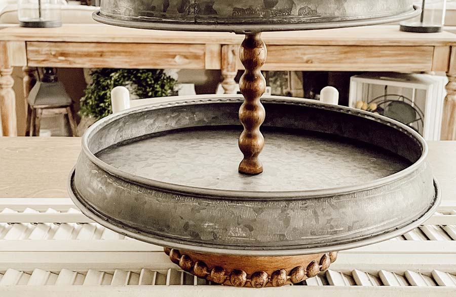 Rynx | Bronze-colored and galvanized two-tiered stand