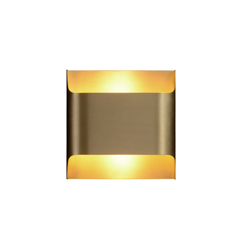 Rynx | Gold Box Flush Wall Lamp Post-Modern Single Metal Wall Light for Stairs