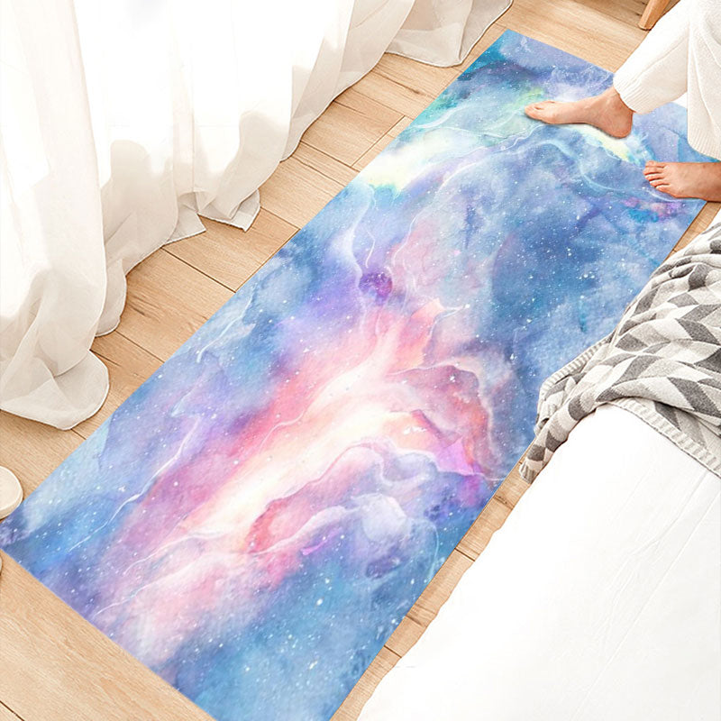 Rynx | Relaxing Bedroom Rug Multicolored Geometric Print Indoor Rug Polyester Non-Slip Back Washable Area Rug