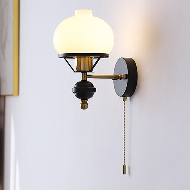 Rynx | GeoLuxe French Geometric Wall Lamp | Iron & Glass | 1-Light Design for Living Room