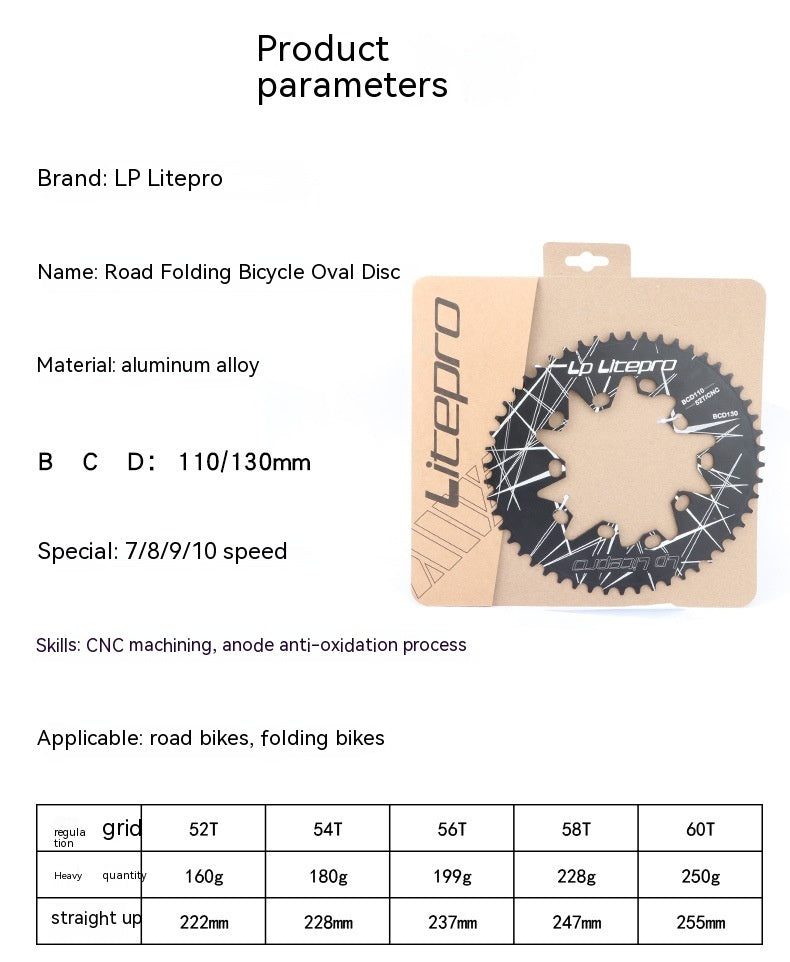 Rynx | Folding Bike Chainring 110BCD Universal Chainring