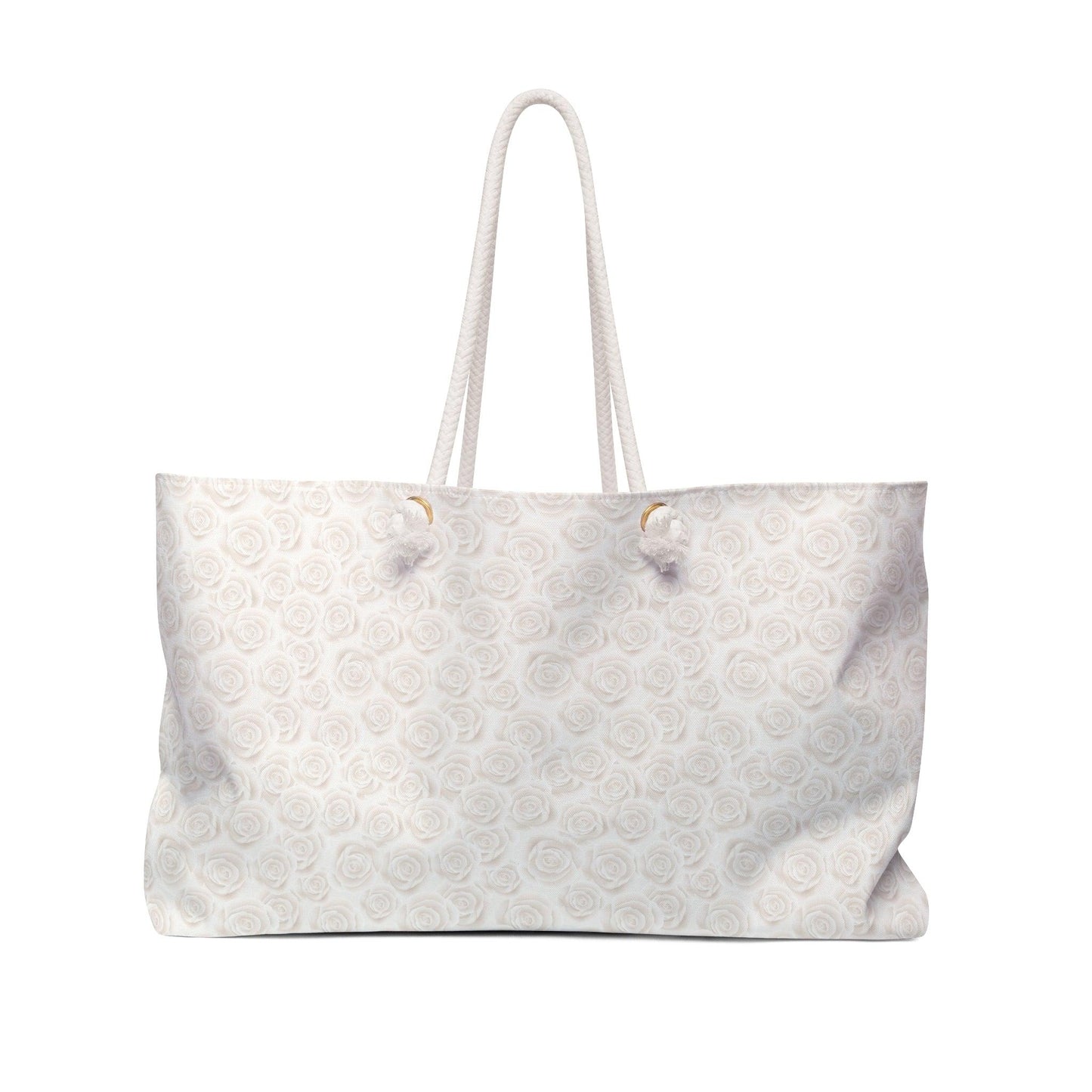 Rynx | Elegant White Roses Weekend Carry Bag - Your Luxury Travel Companion
