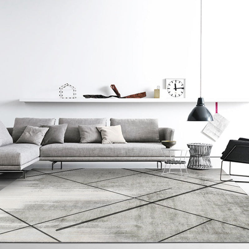 Rynx | Multicolored Relaxation Mat Polypropylene Geo Printed Indoor Carpet Non-slip Back Stain-resistant Area Rug for Salon