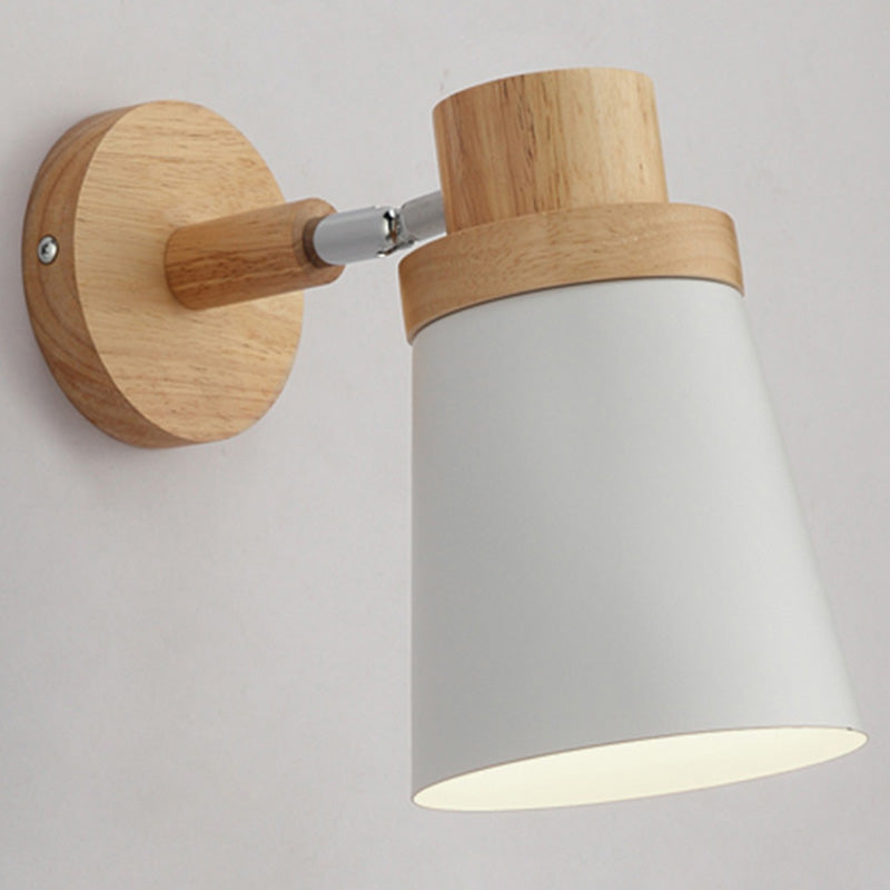 Rynx | Rotatable Shade Metal Wall Mounted Reading Light Macaron Style 1-Light Wall Lamp for Bedroom