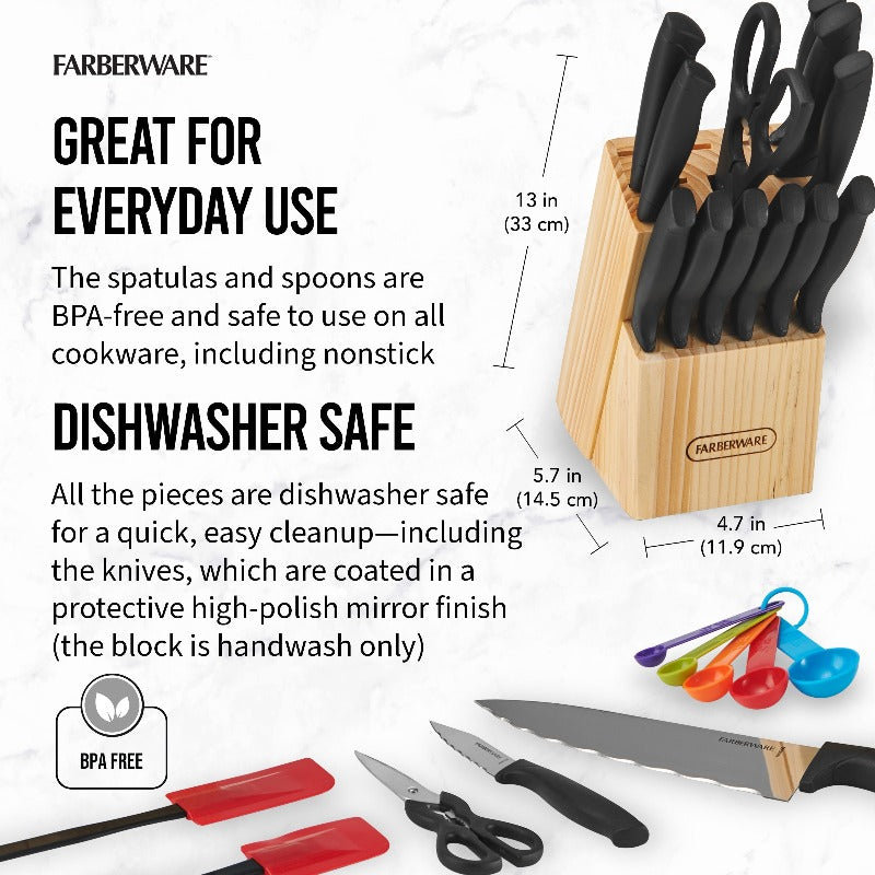 Rynx | 23-piece set in stainless steel cutlery and utensils - Never needs sharpening Dishwasher safe