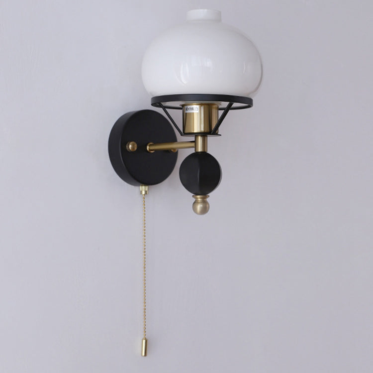 Rynx | GeoLuxe French Geometric Wall Lamp | Iron & Glass | 1-Light Design for Living Room